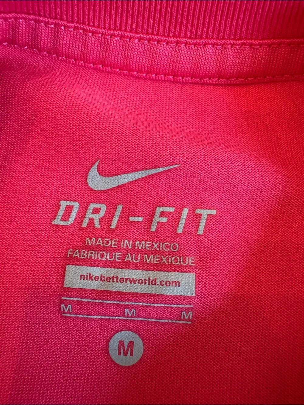 Nike Short Sleeve Tee in Bright Red with Navy Swoosh